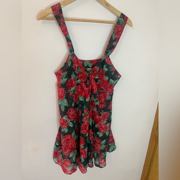 Victoria’s Secret Vintage Gold Label Rose Print Robe and Slip Pajama Set - Picture 7 of 12